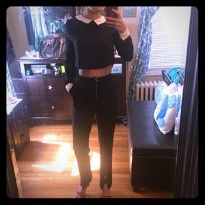 NWT forever 21 log sleeve crop top